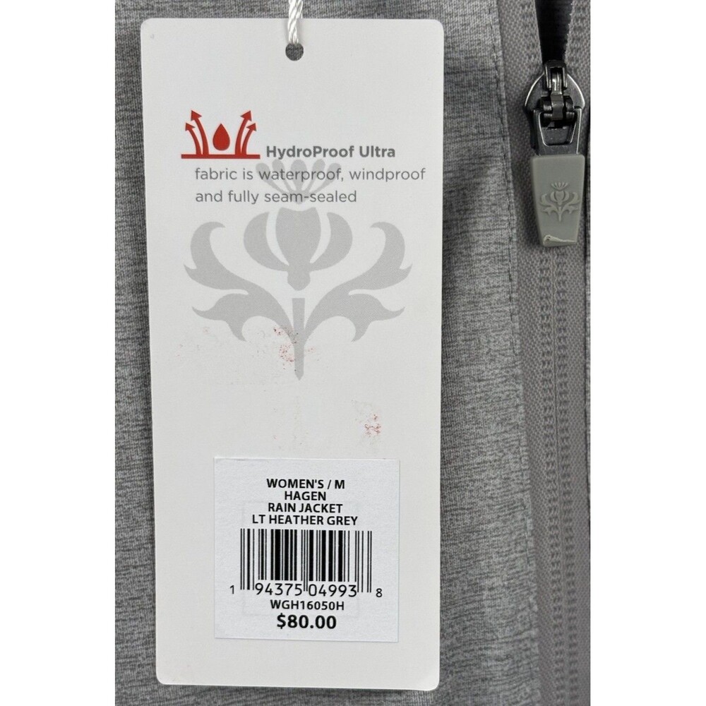 NWT Lady Hagen Full Zip Rain Jacket Lt Heather Grey NWT Medium MSRP $80 Golf - Picture 7 of 7